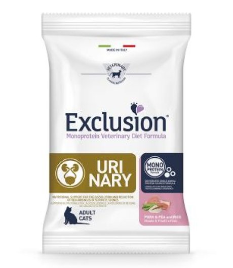 EXCLUSION GATTO DIET URINARY ADULT MAIALE PISELLI RISO 85GR (lattina)