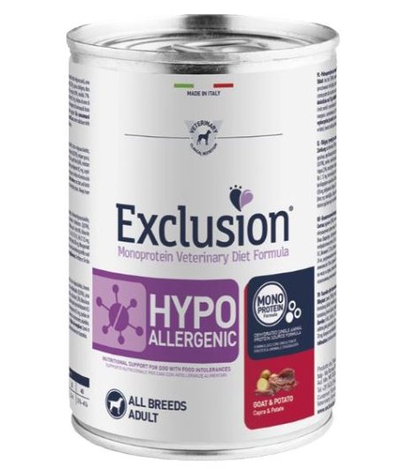 EXCLUSION CANE DIET HYPOALLERGENIC ALL BREEDS ADULT CAPRA PATATE 200GR (lattina)