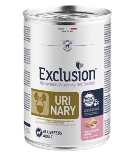 EXCLUSION CANE DIET RENAL ALL BREEDS ADULT MAIALE SORGO RISO 200GR (lattina)