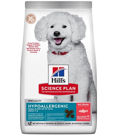HILL'S CANE SCIENCE HYPOALLERGENIC MINI ADULT SALMONE 1,5KG FLASH
