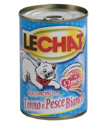 LECHAT GATTO BOCCONCINI TONNO E PESCE BIANCO 400GR (lattina)