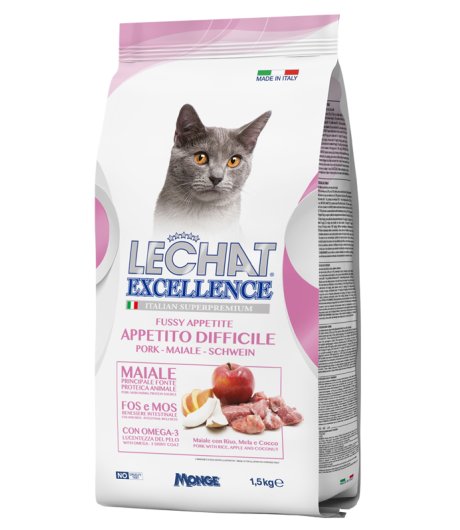LECHAT GATTO EXCELLENCE FUSSY APPETITE MAIALE 1,5KG