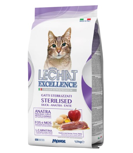 LECHAT GATTO EXCELLENCE STERILISED ANATRA 1,5KG