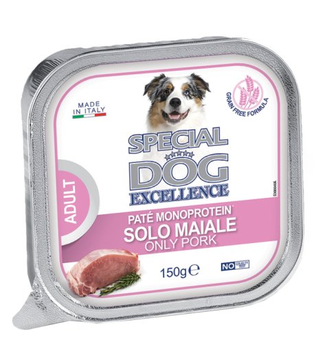 SPECIAL DOG CANE EXCELLENCE MONOPROTEICO ADULT PATE' SOLO MAIALE 150GR (vaschetta)