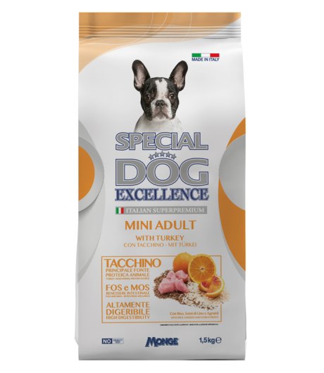 SPECIAL DOG CANE EXCELLENCE MINI ADULT TACCHINO 1,5KG