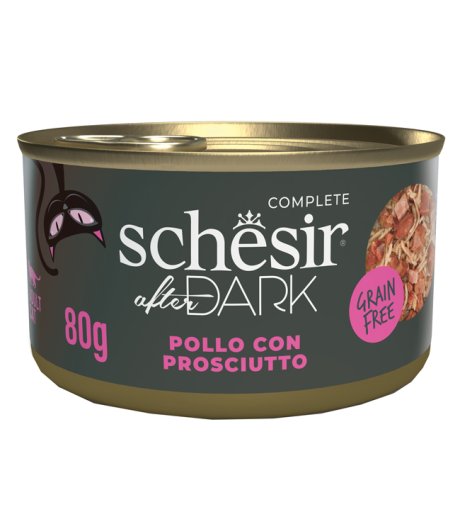 SCHESIR GATTO AFTER DARK GRAIN FREE POLLO PROSCIUTTO 80GR (lattina)