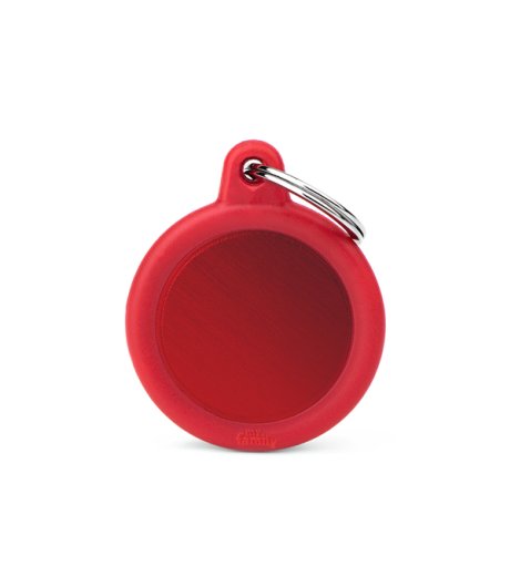 MY FAMILY MEDAGLIETTA CERCHIO ALLUMINIO/GOMMA ROSSO (REF. HTA04RED)