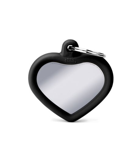 MY FAMILY MEDAGLIETTA CUORE OTTONE GOMMA CROMATO NERO (REF. HTB02BLACK) MY FAMILY MEDAGLIETTA CUORE OTTONE GOMMA CROMATO NERO (REF. HTB02BLACK)