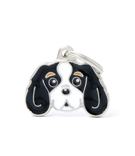 MY FAMILY MEDAGLIETTA CAVALIER KING BIANCO/NERO (REF. MF22COLORED3) MY FAMILY MEDAGLIETTA CAVALIER KING BIANCO/NERO (REF. MF22COLORED3)