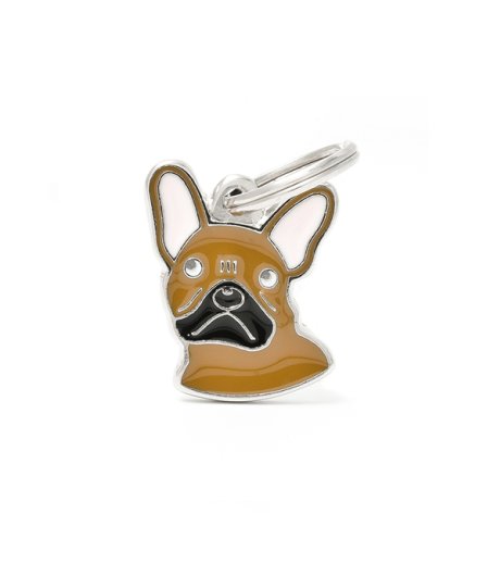 MY FAMILY MEDAGLIETTA BULLDOG FRANCESE MARRONE (REF. MF24BROWN)