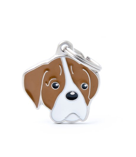 MY FAMILY MEDAGLIETTA BOXER MARRONE/BIANCO (REF. MF34BROWNWHITE)