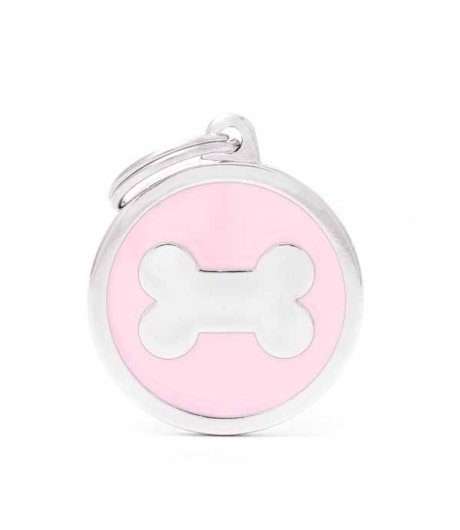 MY FAMILY MEDAGLIETTA CERCHIO (L) ROSA OSSO (REF. CH17PINKBONE)