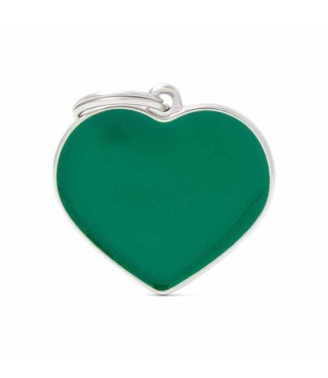 MY FAMILY MEDAGLIETTA CUORE (L) VERDE (REF. BH14)