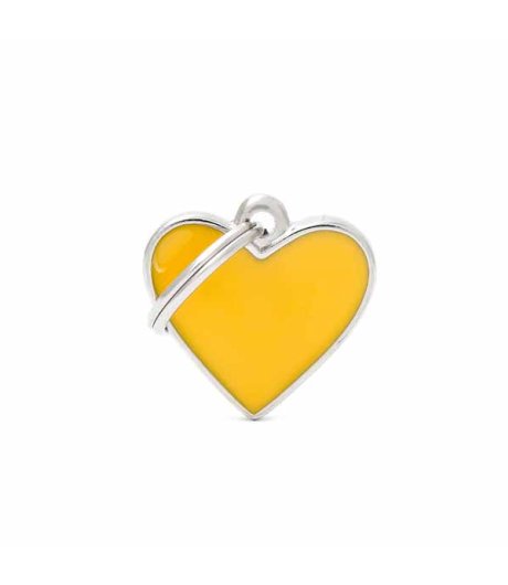 MY FAMILY MEDAGLIETTA CUORE (S) GIALLO SCURO (REF. BH17)