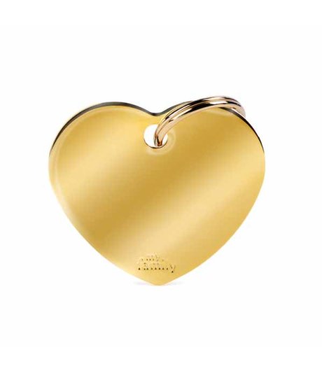 MY FAMILY MEDAGLIETTA CUORE (L) OTTONE DORATO (REF. MFB27)