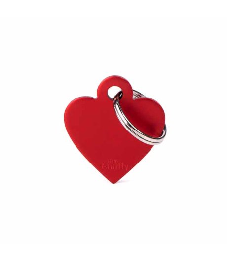 MY FAMILY MEDAGLIETTA CUORE (S) ALLUMINIO ROSSO (REF. MFB25)