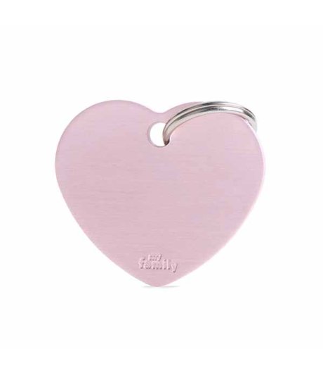 MY FAMILY MEDAGLIETTA CUORE (L) ALLUMINIO ROSA (REF. MFB29)