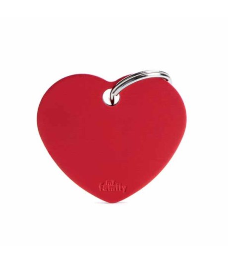 MY FAMILY MEDAGLIETTA CUORE (L) ALLUMINIO ROSSO (REF. MFB30)