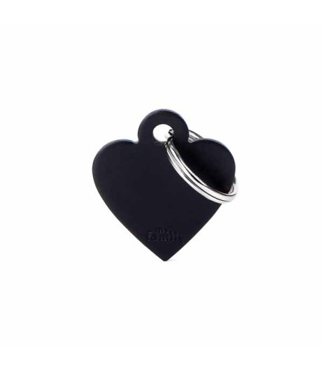 MY FAMILY MEDAGLIETTA CUORE (S) ALLUMINIO NERO (REF. MFB35)
