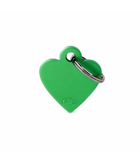 MY FAMILY MEDAGLIETTA CUORE (S) ALLUMINIO VERDE (REF. MFB41)