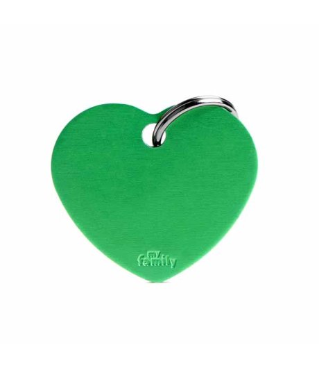 MY FAMILY MEDAGLIETTA CUORE (L) ALLUMINIO VERDE (REF. MFB42)