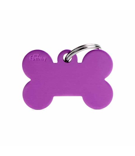 MY FAMILY MEDAGLIETTA OSSO (L) ALLUMINIO VIOLA (REF. MFB46)