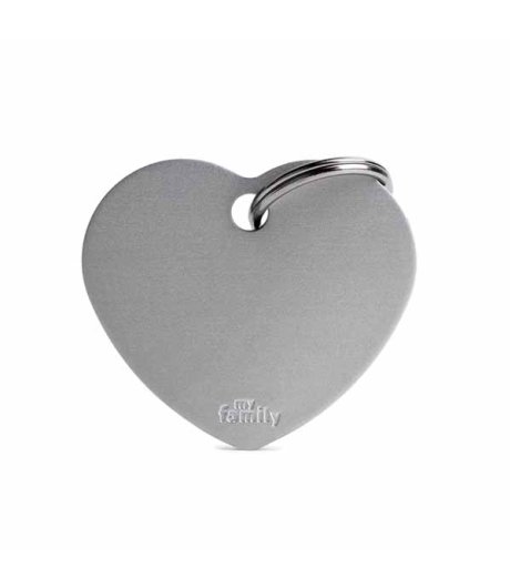 MY FAMILY MEDAGLIETTA CUORE (L) ALLUMINIO GRIGIO (REF. MFB67)