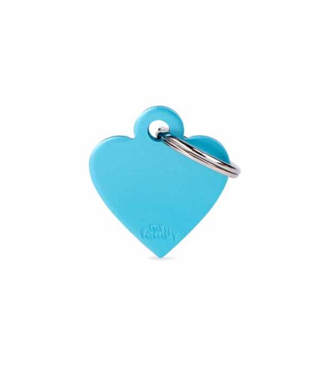MY FAMILY MEDAGLIETTA CUORE (S) ALLUMINIO AZZURRO (REF. MFB70)