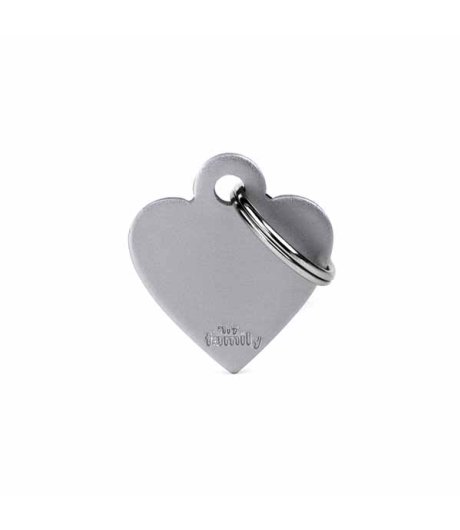 MY FAMILY MEDAGLIETTA CUORE (S) ALLUMINIO GRIGIO (REF. MFB72)