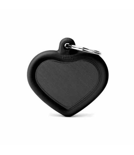 MY FAMILY MEDAGLIETTA CUORE ALLUMINIO/GOMMA NERA (REF. HTA02BLACK) MY FAMILY MEDAGLIETTA CUORE ALLUMINIO/GOMMA NERA (REF. HTA02BLACK)