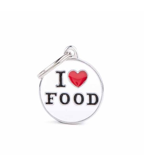 MY FAMILY MEDAGLIETTA CERCHIO (M) "I LOVE FOOD" (REF. CH17MLOVEFOOD)