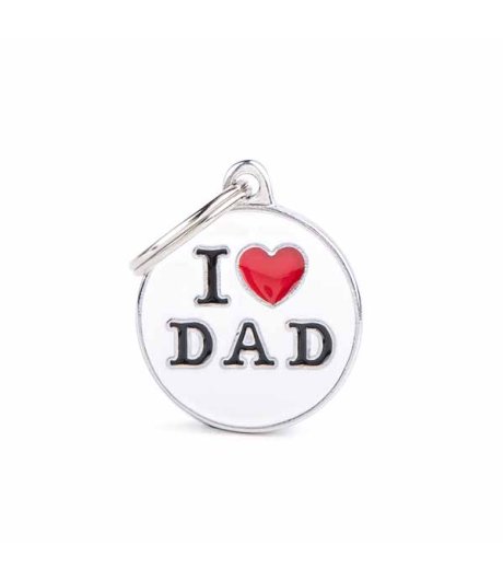 MY FAMILY MEDAGLIETTA CERCHIO (M) "I LOVE DAD" (REF. CH17MLOVEDAD)
