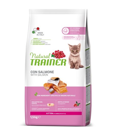 TRAINER NATURAL GATTO KITTEN SALMONE 1,5KG