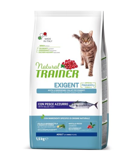 TRAINER NATURAL GATTO APPETITO DIFFICILE STERILIZED ADULT PESCE AZZURRO 1,5KG