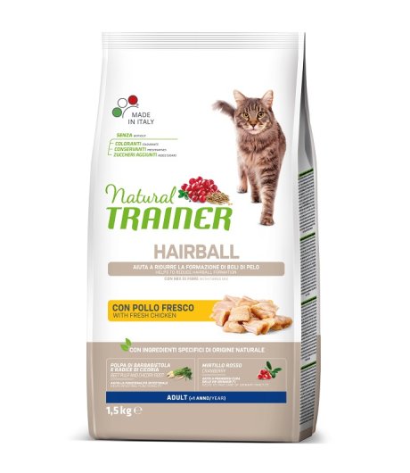 TRAINER NATURAL GATTO HAIRBALL ADULT POLLO 1,5KG