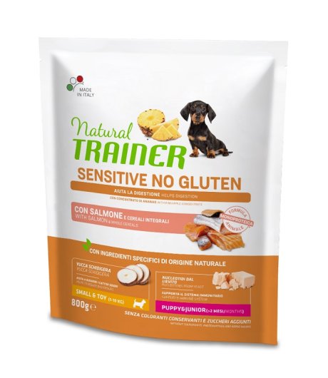 TRAINER NATURAL CANE SENSITIVE SMALL/TOY PUPPY/JUNIOR SALMONE 800GR