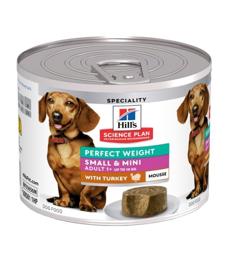 HILL'S CANE SCIENCE SPECIALITY PERFECT WEIGHT MOUSSE SMALL/ MINI TACCHINO 200GR (lattina)
