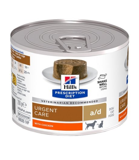 HILL'S CANE/GATTO DIET A/D URGENT CARE POLLO 200GR (lattina)