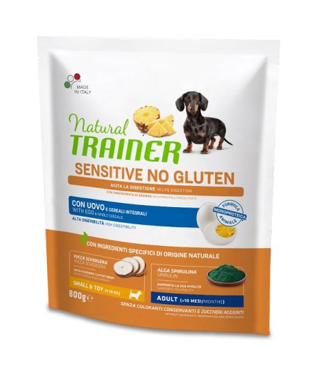 TRAINER NATURAL CANE SENSITIVE SMALL/ TOY ADULT UOVO 800GR