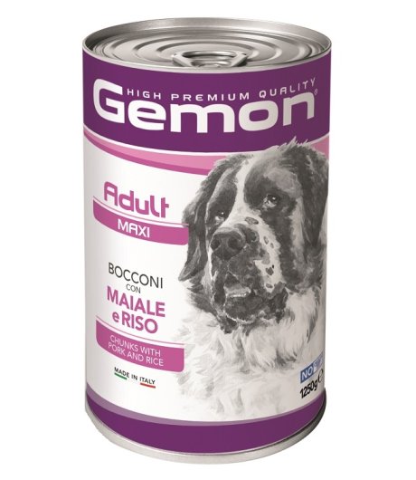 GEMON CANE BOCCONI MAXI ADULT MAIALE RISO 1,25KG (lattina)