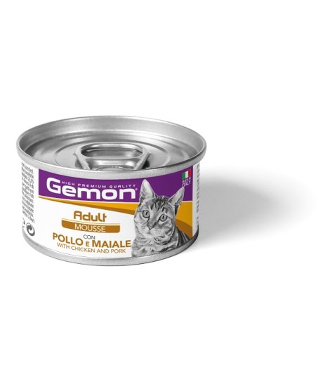 GEMON GATTO ADULT MOUSSE POLLO MAIALE 85GR (lattina)