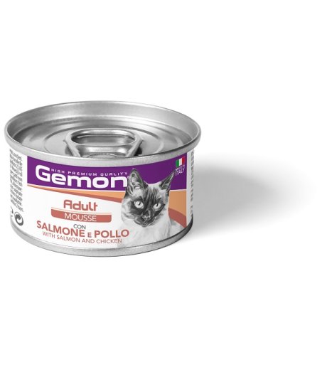 GEMON GATTO ADULT MOUSSE SALMONE POLLO 85GR (lattina)