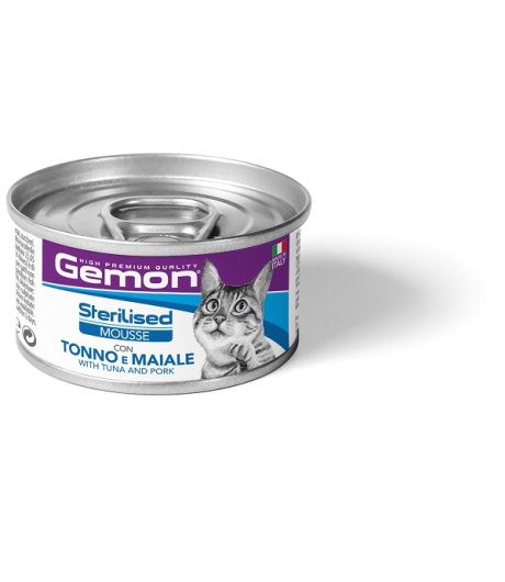 GEMON GATTO STERILISED MOUSSE TONNO MAIALE 85GR (lattina)