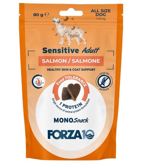 FORZA10 CANE MONO SNACK SENSITIVE ADULT SALMONE 80GR