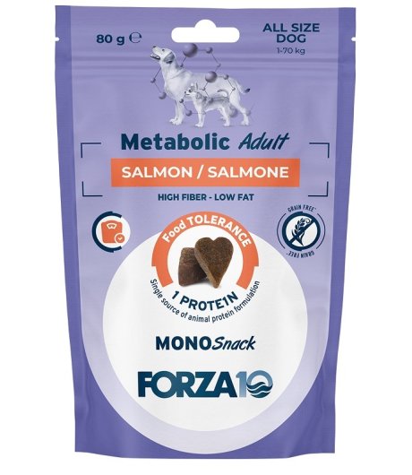FORZA10 CANE MONO SNACK METABOLIC ADULT SALMONE 80GR