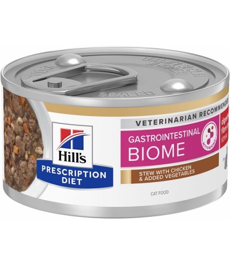 HILL'S GATTO GASTROINTESTINAL BIOME STEW POLLO E VERDURE DIGESTIVE /FIBRE CARE STRESS 82GR