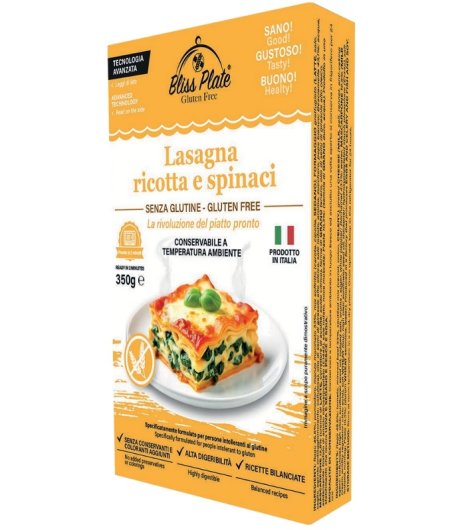 BLISS PLATE Lasagna Ric/Spin. BLISS PLATE Lasagna Ric/Spin.