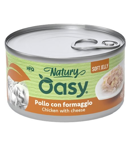 OASY GATTO NATURY SOFT JELLY POLLO CON FORMAGGIO 150GR (lattina)