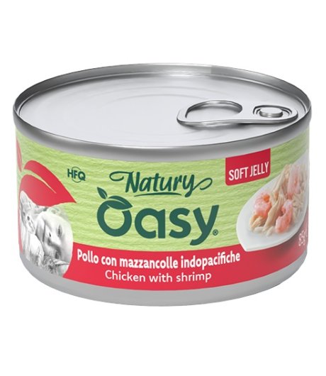 OASY GATTO NATURY SOFT JELLY POLLO MAZZANCOLLE 150GR (lattina)