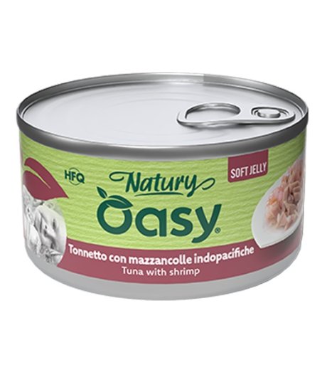 OASY GATTO NATURY SOFT JELLY POLLO CON MAZZANCOLLE 150GR (lattina)